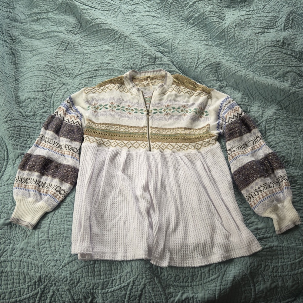 Free People Cabin Fever Swit Sweater Thermal Top